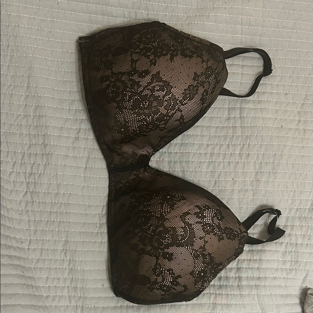 Natori nude & Black Lace nursing Bra